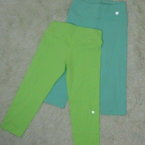New Lot of 2 Avocado Leggings‎ Capri Green Blue XS - Picture 3 of 12